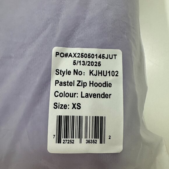 Comfrt Pastel Zip Hoodie Limited Edition: Lavender New, Size XS Runs Oversized - Picture 15 of 16